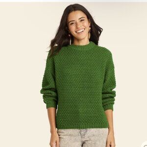 Universal Thread Celtic Kelly Green Knit Woven Sweater, Size 3X